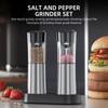 Gravity Electric Pepper and Salt Grinder Set USB Rechargeable with