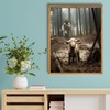 Framed Christian decor Jesus and Lamb Canvas Wall Art Jesus
