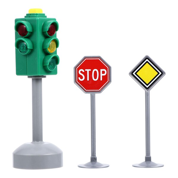 TOYANDONA Traffic Signs Toy Set Multicoloured Road Light Stop Safety