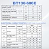 sourcing map 5 Pcs Bidirectional Thyristor BT136-600E TO-220 600V 4A