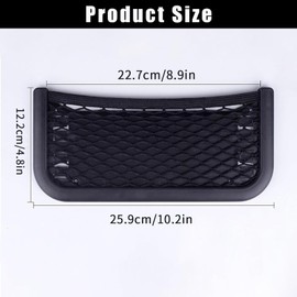 Yuaiosn Pack of 2 Car Storage Net, Luggage Net, Car Stretch Net, Elastic Car Storage Net, Boot Mesh Bag, for Small Items, Practical Storage Net for Car