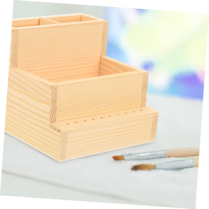 BIUDECO Nail Tool Storage Box Double Makeup Organizer for Desk