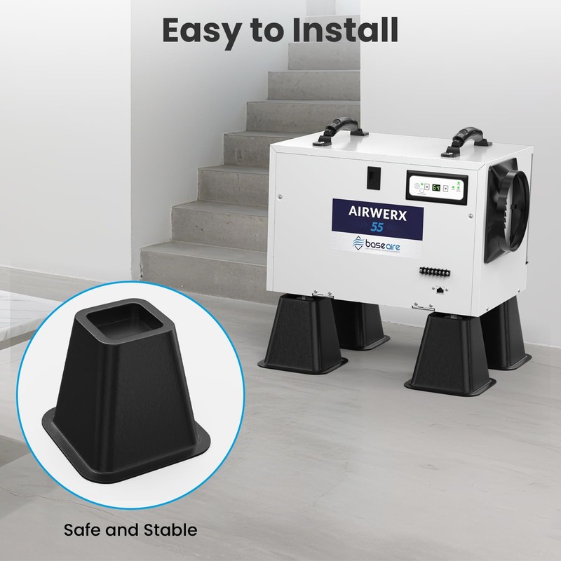 BaseAire Dehumidifier Riser Kit for BaseAire Commercial, Crawlspace, Basement, Garage