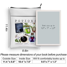 Magic Stuff Magic Potion Book Sleeve Book Cover Book Lovers Gifts Book Club Gifts Wizard Book Protector Book Gifts for Readers Women Magic Movie Fans Bibliophile Bestie Graduation Birthday Gifts