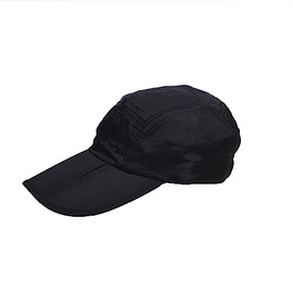 Folding Outdoor Hat Unstructured Design Baseball Cap for Big Heads Sun Protection Quick Dry Portable Hats for Men or Women Stretch Fitted Closure (as1, Alpha, l, Black)