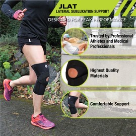 Pro-Tec Athletics J-LAT Lateral Subluxation Knee Support, Provides Patella Alignment, Spiral Stays for Extra Stability, Ideal for Patella Dislocation or Subluxation, Left, Large