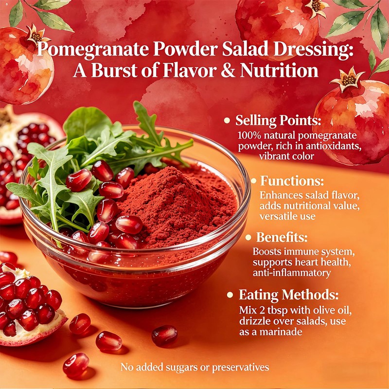 Pomegranate Powder 10oz Natural Fruit Juice Powder Baking Coloring Canned