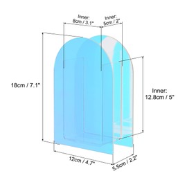 PATIKIL 5x2x7" Iridescent Vase, Geometric Arch Acrylic Flower Vase Modern Centerpiece Decorative Vase for Wedding Party Home Decor, Colorful