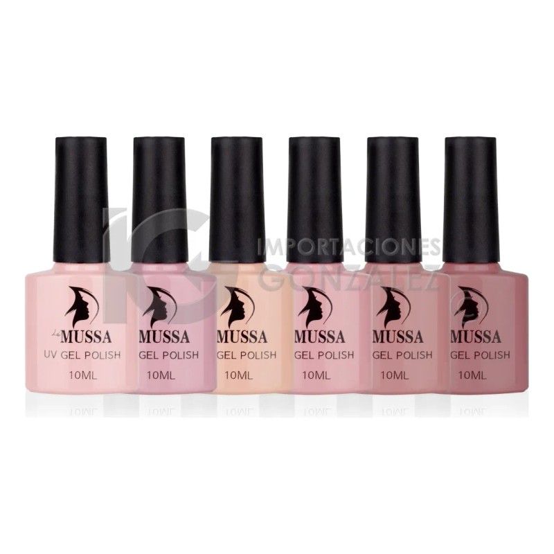 Gama De Gel Semipermanente Mussa® 6 Esmaltes Para Uñas Uv