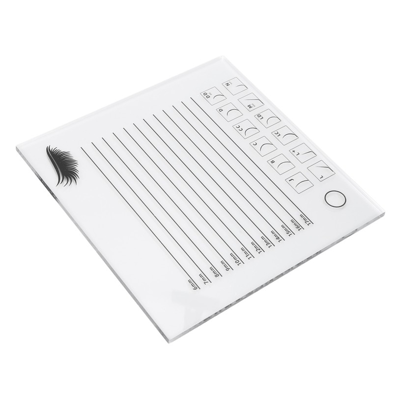 20x20cm Eyelash Extension Plastic Tray Clear Scale Transparency Eyelash Extension