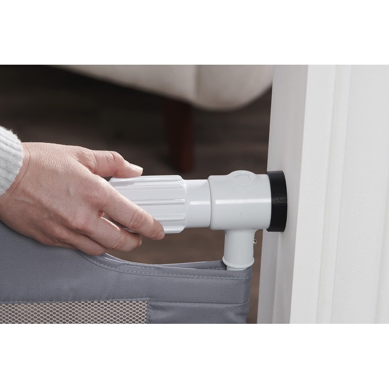 Regalo 50" Extra Wide Gray Expandable Mesh Gate, Pressure Mounted,