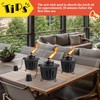 FALBAWR 6 Pack Citronella Table Top Torches, 15oz Mini Fire