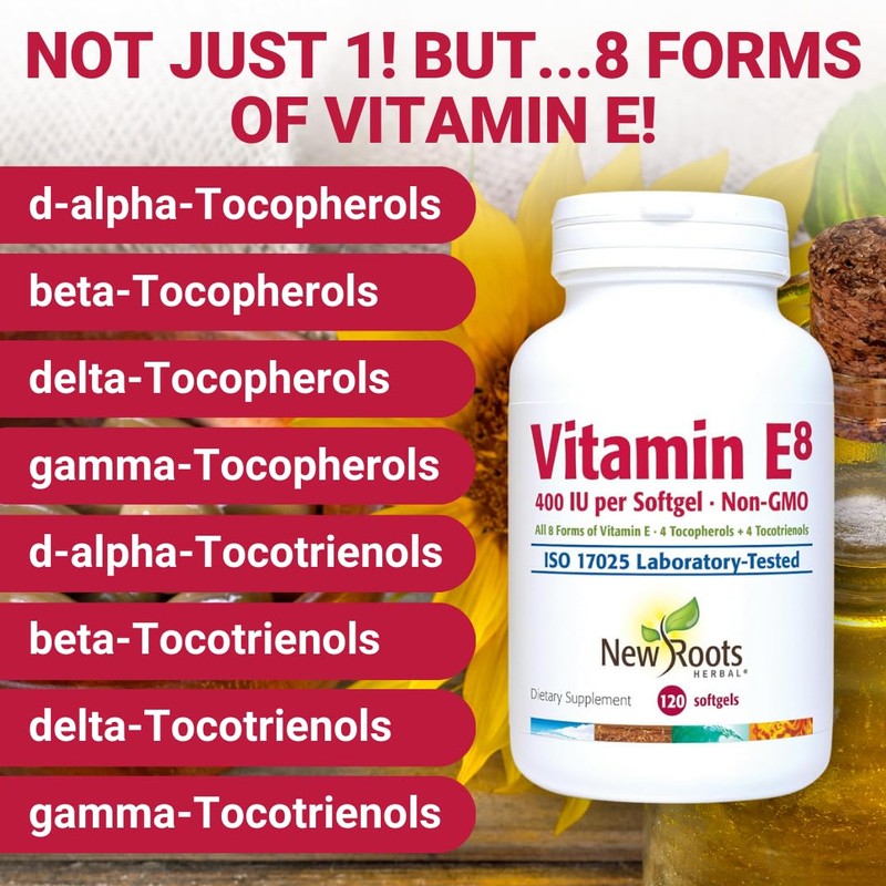 Vitamin E Supplement 400 IU Capsules Organic | All 8
