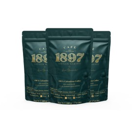 TIG 1897 Coffee Organic Colombian Coffee Ground Whole Beans Medium Roast - Arabica Handpicked Roasted Gourmet Premium Coffee Beans Whole and Ground, 1lb Bag (Pack of 3-1Lb Bags, Ground)