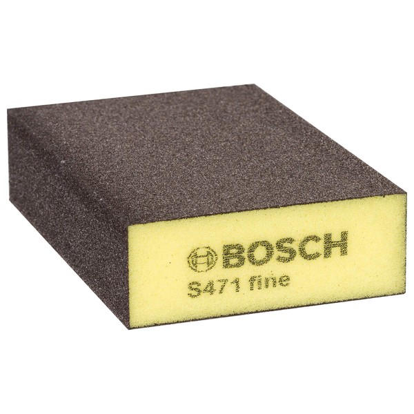 Bosch 2608608226 2 608 226 Best for Flat and Edge, 68 x 97 x 27 mm Fine Sanding Sponge, Blue, Grey, Fin