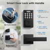 KNOBWELL Smart Fingerprint Door Lock with Lever Handle, Keyless Entry,