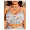 SOLY HUX Plus Size Swimsuit for Women Floral Print High