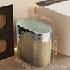 WDHODEC Silver Mirror Mosaic Trash Can (9.8" Tall) | Narrow