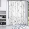 DuriLolly White Marble Shower Curtain Abstract Gray White Texture Granite