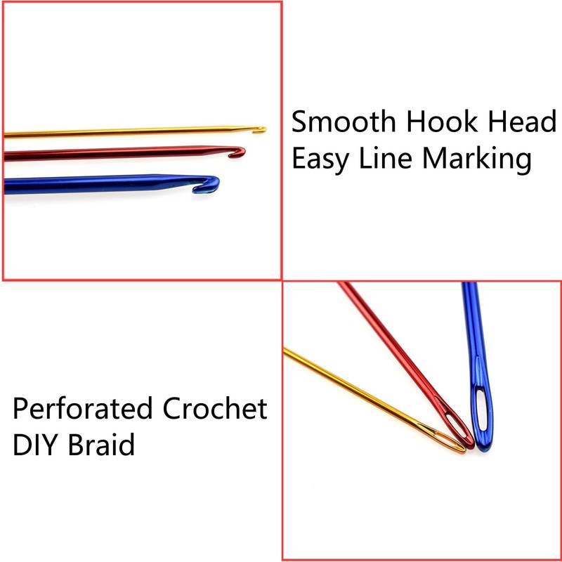 Dorytop Multicolor Aluminum Crochet Hooks Needle Hand Weaving Knitting Tool