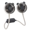 Portable Neck Fan Dual Head Bendable Wearable USB Rechargeable Hand