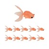 Acxico 10 Plastic Goldfish Small Soft Rubber Floating Gold Fish