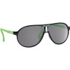Forecast Optics Leap Sunglass, Black Green, Gray Polycarbonate