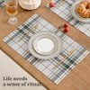 Leetaltree Green Plaid Placemats Set of 6 - Heat Resistant