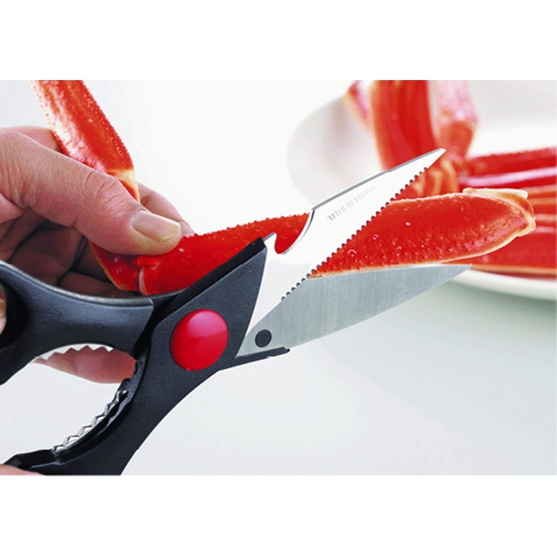 Kakusee NKL-04 Takaaki Nakamura Kitchen Scissors, Stainless Steel, Multi-functional Scissors,