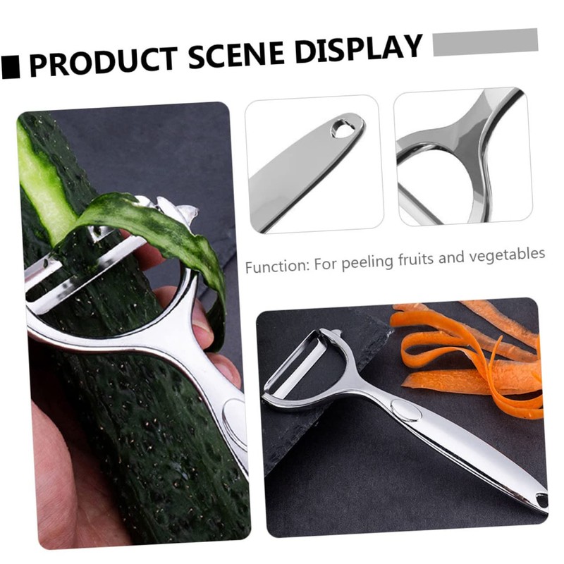 Ciieeo 1set Stainless Steel Y Shaped Vegetable Peelers Comfortable Grip