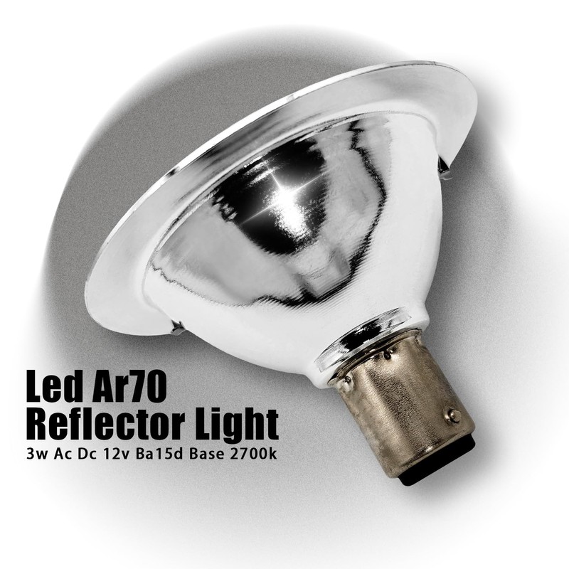 QLEE 2 Pack Led Ar70 Reflector Light 3w Ac Dc