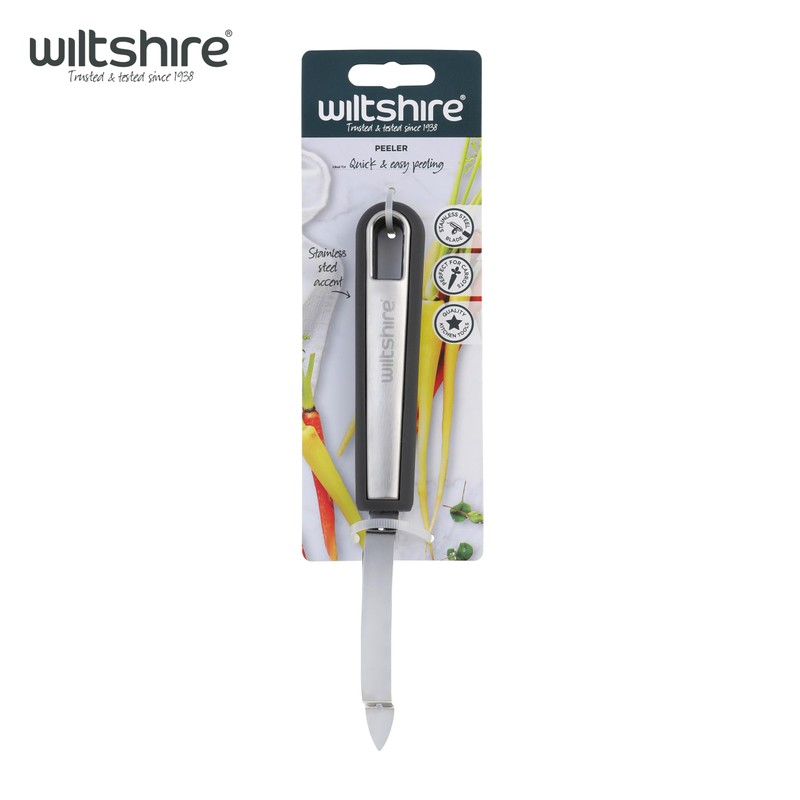 Wiltshire Aspire Peeler, Stainless Steel, Potato, Fruit & Vegetable Swivel