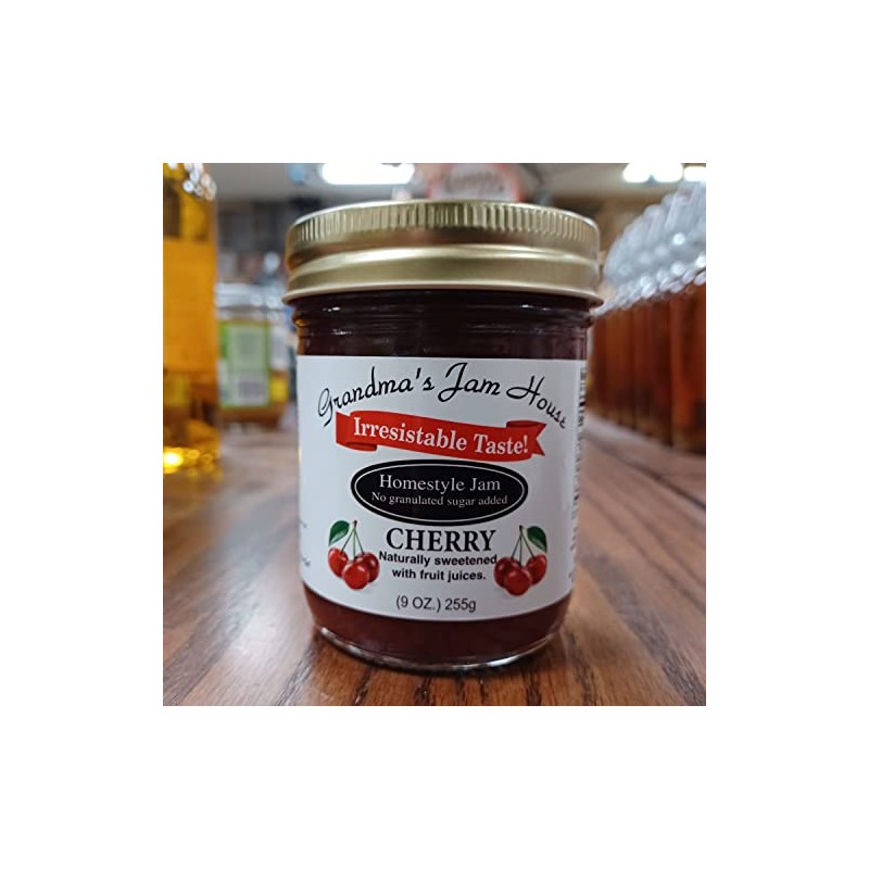 Cherry, No Sugar Added, Grandma's Jam House, 9oz (1 jar)