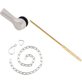 Hibbent Toilet Tank Flush Lever Replacement, Universal Front Mount Handle Toilet Tank - Brushed Nickel