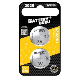 Car Key Battery for Infiniti G35 (2003-2006 G35 Remote Battery CR2025 3V Powered by BatteryGuru) Pack of 2