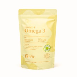 B-FIT B Omega 3 1800 mg Ácidos Grasos - 1080 EPA y 720 DHA - 180 Cápsulas de Omega-3 de Salmón Noruego y Pescado de Agua Fría - Sabor Limón - Cápsulas Softgel