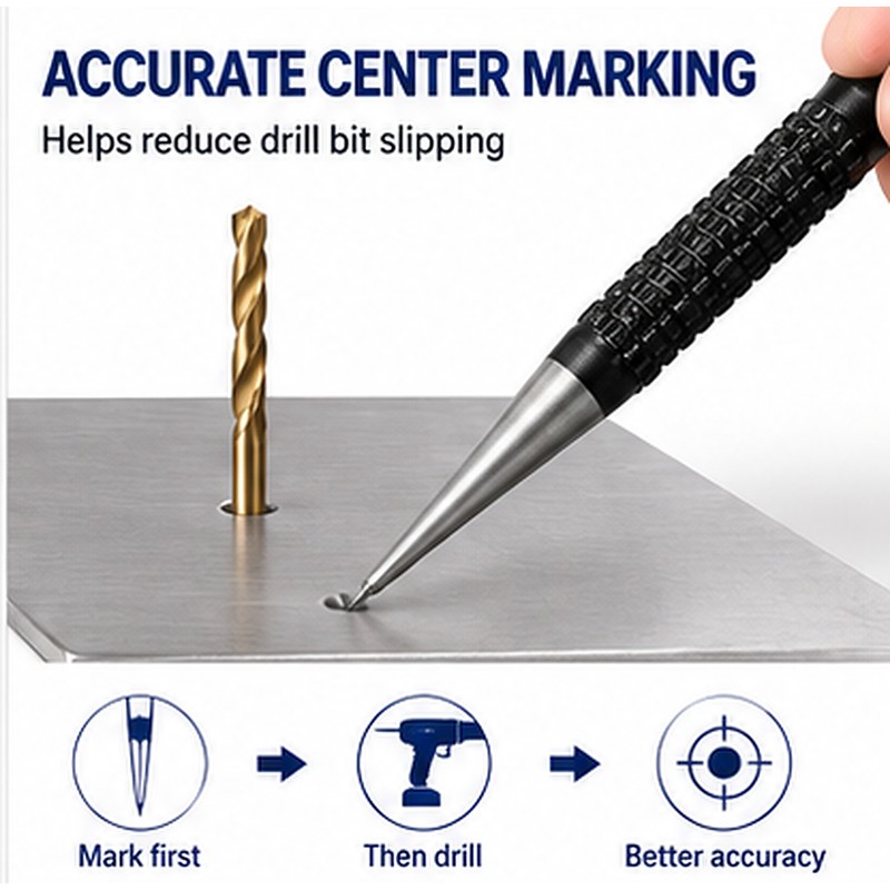 3-Piece Center Punch Set – 1.5 mm, 2.0 mm &