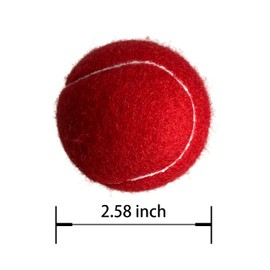 HPWFHPLF Tennis Ball, 15 Packs Practice Tennis Balls for Beginners, Training Playing Ball for Dogs, Come with Mesh Carry Bag (Red)