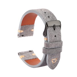 WOUKUP Quick Release Suede Leather Watch Bands Vintage Watchband for Men Watch Strap 18mm 19mm 20mm 21mm 22mm 24mm