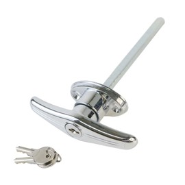 Funnytek Garage Door T-Handle Lock Kit Shed Door Lock T Handle Barn Long Lockable Accessories with 2 Keys RCL-0201 127mm