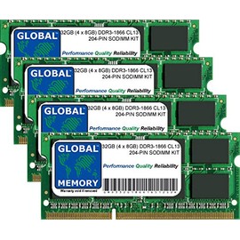 32GB (4 x 8GB) DDR3 1866MHz PC3-14900 204-PIN SODIMM MEMORY RAM KIT COMPATIBLE WITH INTEL IMAC 27" RETINA 5K (LATE 2015)