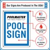 Poolmaster Sign for Residential or Commercial Swimming Pools, No Glassware