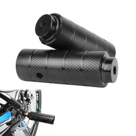 Helweet Bicycle Pegs, Bike Pegs, Bicycle Pedal Foot Stunt Pegs, Bicycle Foot Pins, Axle Foot Pegs, Stunt Pegs, Suitable for Mounting on the Front or Rear Axle of a Bike, Pack of 2, Black