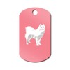 Mister Petlife Samoyed Engraved Keychain/GI Tag Sammy Pink