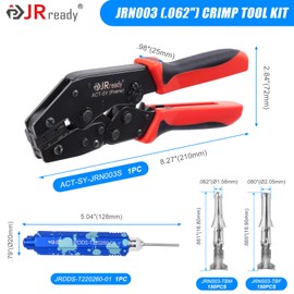 JRready ST6553 Crimping Tool ACT-SY-JRN003S Pin Extractor Tool Kit Male and Female Terminals 18-24AWG Wire Crimp Contacts Pin and Sockets Compatible with Molex .062” 3.68mm Pitch