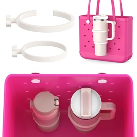 Cup Holder for Bogg Bags, Bogg Bags Accessories, Drink Holder Rubber Beach Bag Attachment, Compatible with 30 40 Oz Stanleys Cup