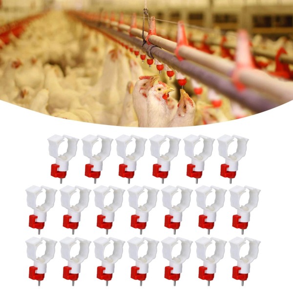 Unbranded 20 Chicken Waterer Nipples For Poultry Feeder System for