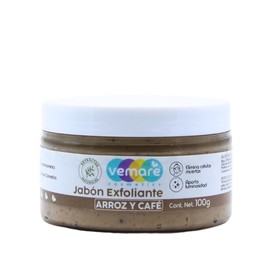 Vemare Cosmetics Jabón Exfoliante de Arroz y Café Aporta Luminosidad 100g