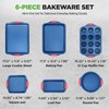NutriChef 6-Piece Non Toxic Bakeware Set – Carbon Steel Baking