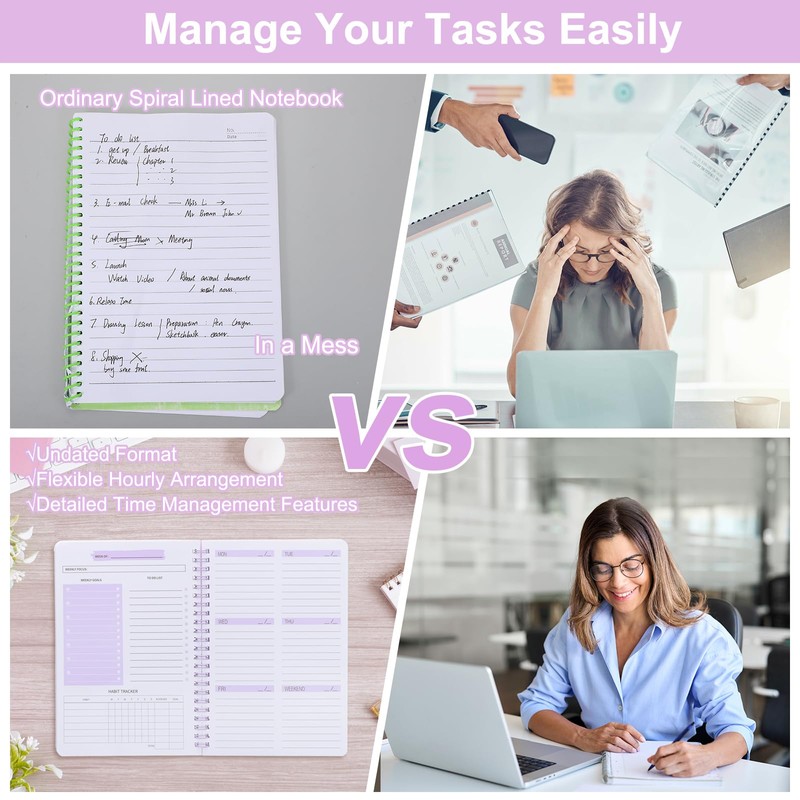 PATIKIL Weekly Goal Notebook A5 8.3 x 5.7" 52 Sheets